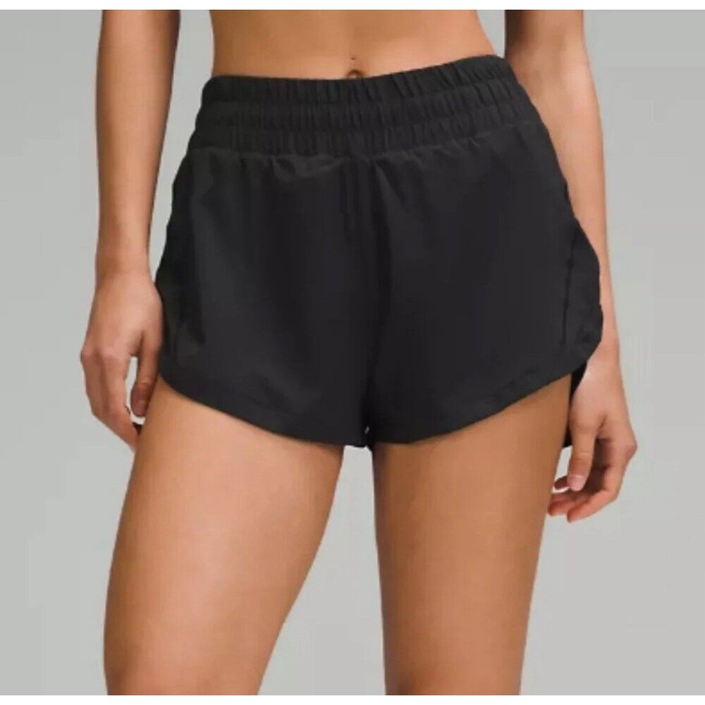 Lululemon Track That Mid-Rise Lined Short 5" Black Size 2